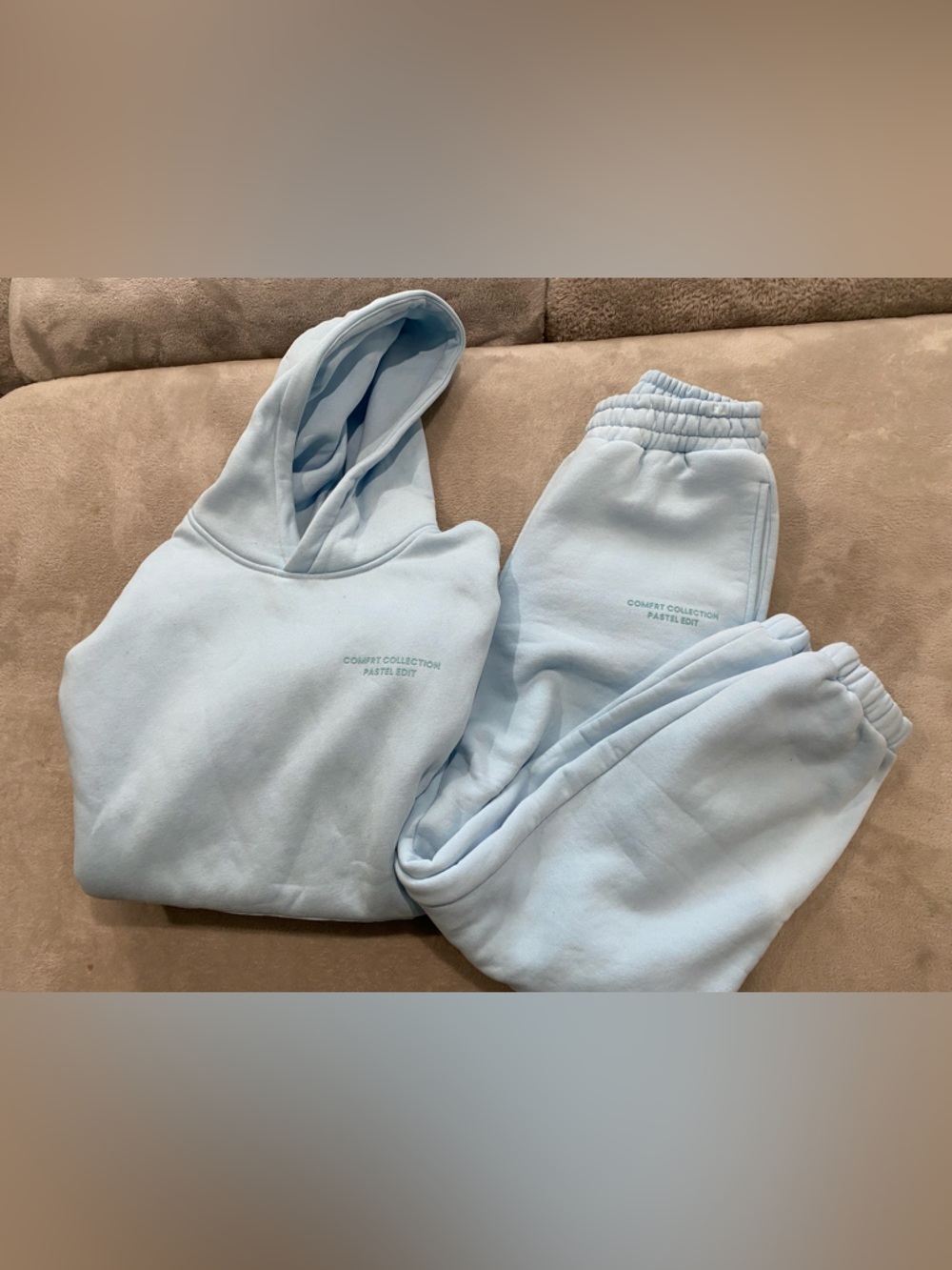 Comfrt Pastel Blue Hoodie and Joggers Set
